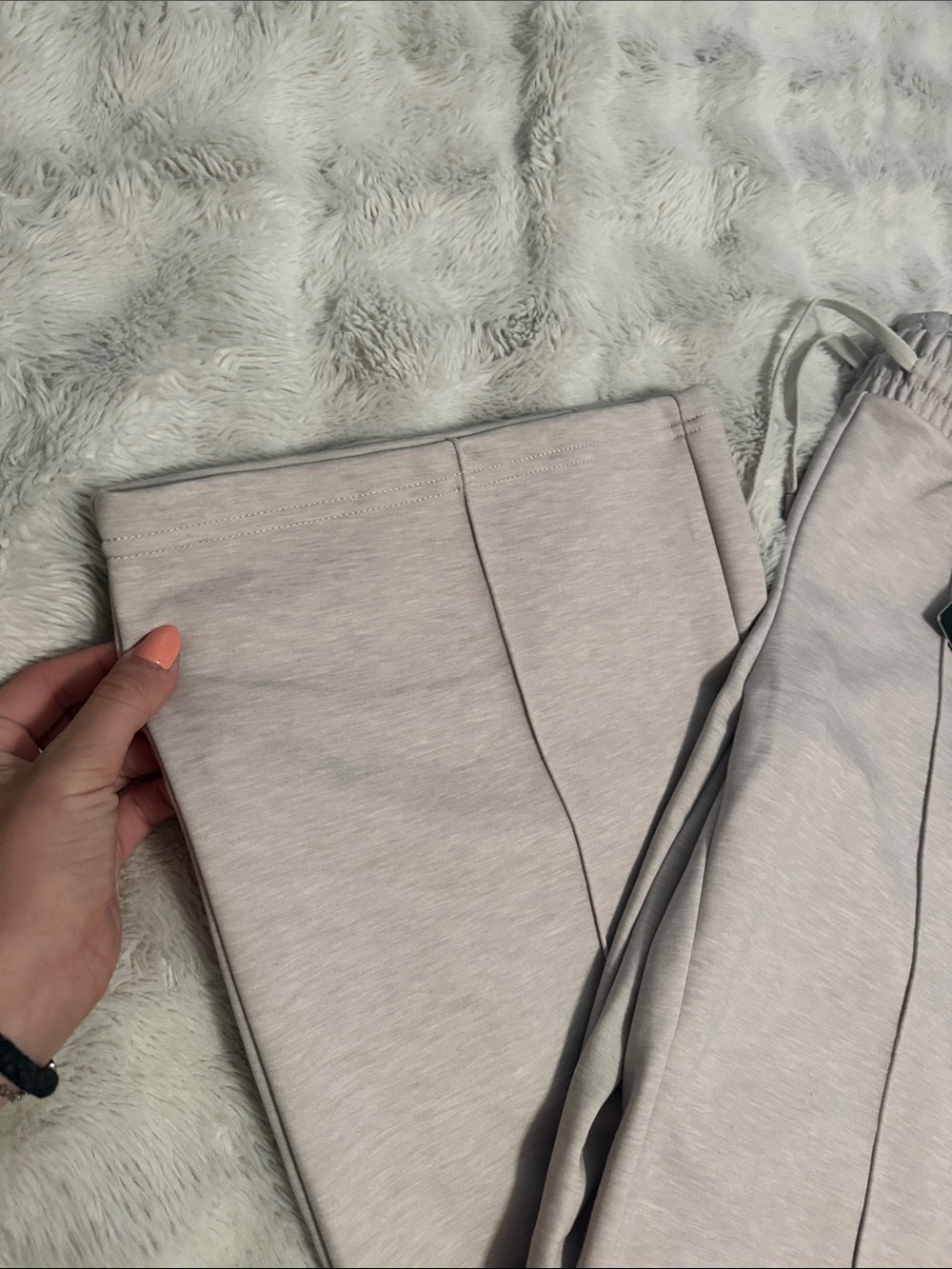 Womens Cozy Drawstring Sweatpants - Cream brand new w tags - Picture 3 of 14